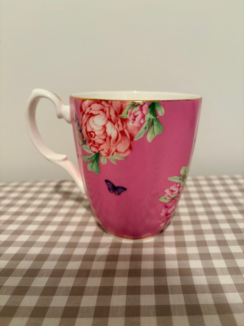 Miranda Kerr for Royal Albert Pink Floral Butterfly Porcelain Mug